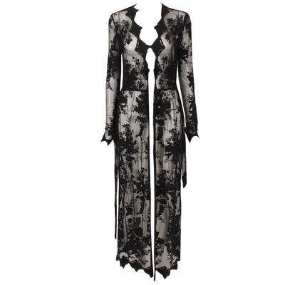 Chelsea Black Lace Robe - Fashion Genie Boutique