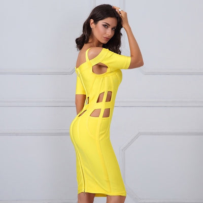Golden Girls Yellow Mini Dress - Fashion Genie Boutique