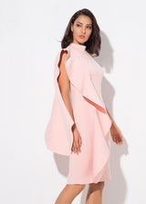 Make Your Move Pink Frill Bodycon Midi Dress - Fashion Genie Boutique