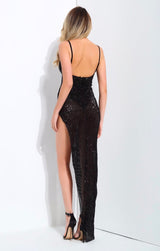 Show Must Go On Black Sequin Maxi Dress - Fashion Genie Boutique