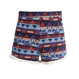 Welcome to Paradise Multi Fringe Print Shorts - Fashion Genie Boutique