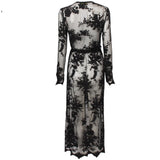Chelsea Black Lace Robe - Fashion Genie Boutique