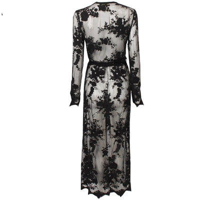 Chelsea Black Lace Robe - Fashion Genie Boutique