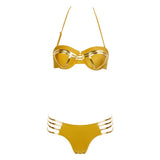 Memarizing Yellow & Gold Bikini Swimsuit - Fashion Genie Boutique