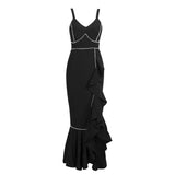 Señorita Black Ruffle Maxi Dress - Fashion Genie Boutique