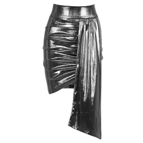 Weekend Wonder Silver Mini Skirt - Fashion Genie Boutique