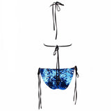 Shoreline Itinerary Blue Sequin Bikini Swimsuit - Fashion Genie Boutique