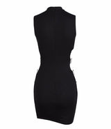 Cut it Out Blue Embellished Cut Out Mini Dress - Fashion Genie Boutique