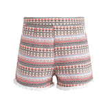 Welcome to Paradise Multi Fringe Print Shorts - Fashion Genie Boutique