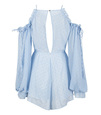 Say My Name White Cut Out Tie Front Playsuit - Fashion Genie Boutique