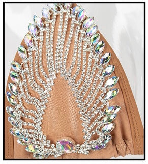 Beach Bae Nude Crystal Embellished Bikini Swimsuit - Fashion Genie Boutique