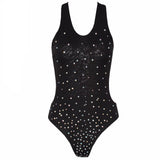 Sea To It Black Crystal Embellished Swimsuit - Fashion Genie Boutique