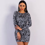 Slay All Day Silver Sequin Long Sleeve Mini Dress - Fashion Genie Boutique