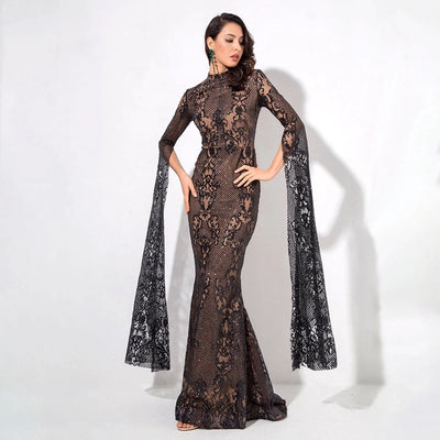 Once Upon A Time White Glitter Fishtail Maxi Dress - Fashion Genie Boutique