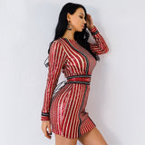 Main Event Red Sequin Mini Dress - Fashion Genie Boutique