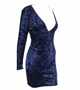 Gal That Glitters Iridescent One Sleeve Sequin Mini Dress - Fashion Genie Boutique