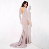 Making Moves White Long Sleeve Glitter Maxi Gown Dress - Fashion Genie Boutique