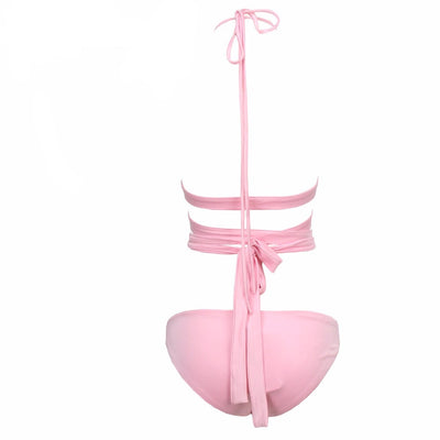 Brielle Pink Multiway Crystal Bikini - Fashion Genie Boutique