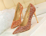 Till the Glitter Ends Bronze High Heels - Fashion Genie Boutique