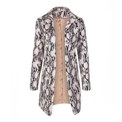 Take It Easy Grey Snake Print Jacket - Fashion Genie Boutique