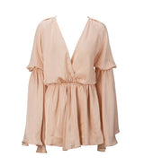 Nice N Teasy Green Long Sleeve Floaty Playsuit - Fashion Genie Boutique