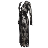 Chelsea Black Lace Robe - Fashion Genie Boutique