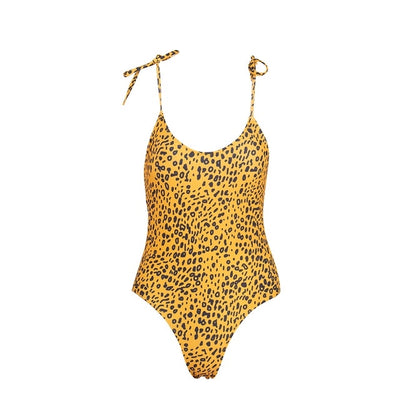 Wild One Yellow Leopard Swimsuit - Fashion Genie Boutique