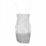 En Vogue Silver Sequin Mini Dress - Fashion Genie Boutique