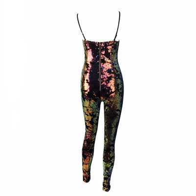 Love Lockdown Navy Iridescent Sequin Jumpsuit - Fashion Genie Boutique
