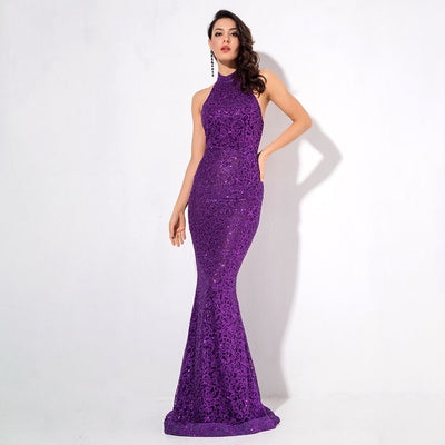 Prosecco Please Purple Glitter Embellished  Maxi Dress - Fashion Genie Boutique