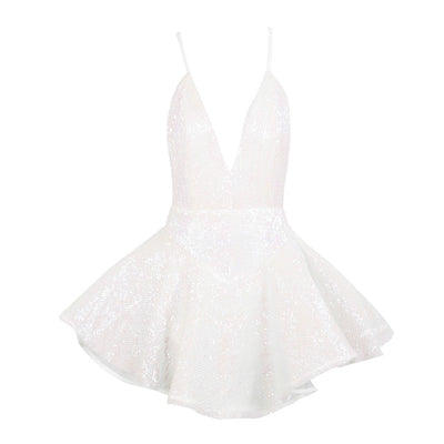 Weekend Cocktails Navy Plunge Sequin Playsuit - Fashion Genie Boutique