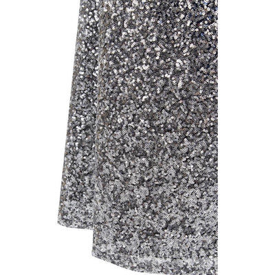 Oh My Posh Blue & Silver Sequin Gradient One Shoulder Maxi Gown Dress - Fashion Genie Boutique