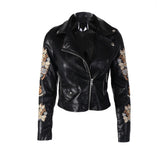 Dream Keeper Black Faux Leather Embroidered Jacket - Fashion Genie Boutique