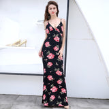 Tropical Treat Black Multi Floral Maxi Dress - Fashion Genie Boutique