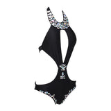 Bossy Beach Black Crystal Embellished Swimsuit - Fashion Genie Boutique