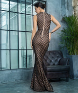 Sparkle Delight Black Glitter Embellished Maxi Dress - Fashion Genie Boutique