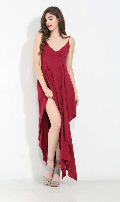 Isobel Red Maxi Dress - Fashion Genie Boutique