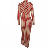 All A Dream Red Glitter Embellished Long Sleeve Maxi Dress - Fashion Genie Boutique