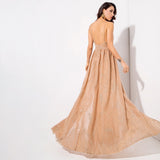 Magic Hour Gold Glitter Detatchable Maxi Gown Dress - Fashion Genie Boutique