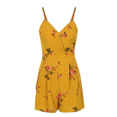 Sweetness Achieved Nude Floral Playsuit - Fashion Genie Boutique