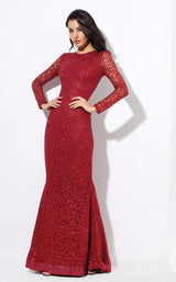 Spellbound Red Glitter Fishtail Long Sleeve Maxi Dress - Fashion Genie Boutique