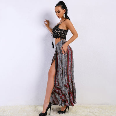 Count On Me Multi Split Maxi Skirt - Fashion Genie Boutique