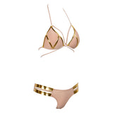 Bahamas Nude & Gold Bikini Swimsuit - Fashion Genie Boutique