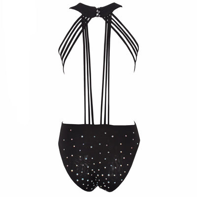 Sea To It Black Crystal Embellished Swimsuit - Fashion Genie Boutique