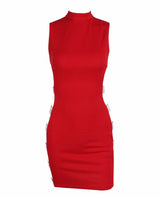 Cut it Out Blue Embellished Cut Out Mini Dress - Fashion Genie Boutique