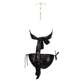 Olivia Black Sequin Choker Bikini Swimsuit - Fashion Genie Boutique