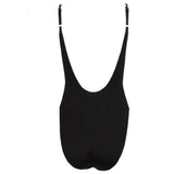 Jasmine Black Crystal Embellshed Swimsuit - Fashion Genie Boutique
