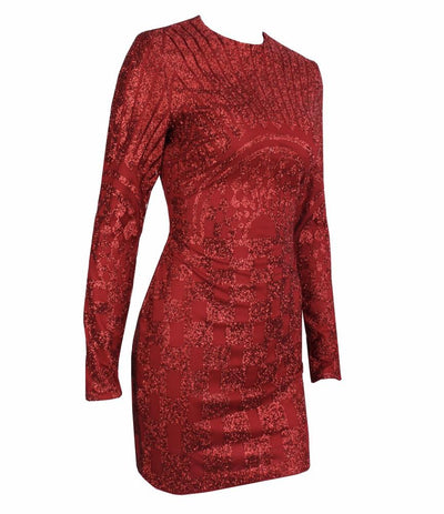 Harlie Black & Nude Glitter Long Sleeve Mini Dress - Fashion Genie Boutique