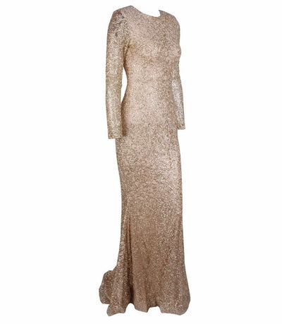 Spellbound Red Glitter Fishtail Long Sleeve Maxi Dress - Fashion Genie Boutique