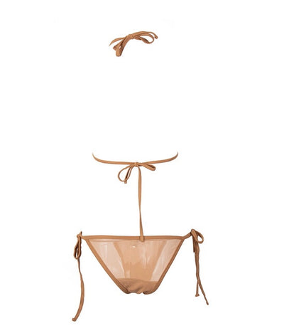 Beach Bae Nude Crystal Embellished Bikini Swimsuit - Fashion Genie Boutique